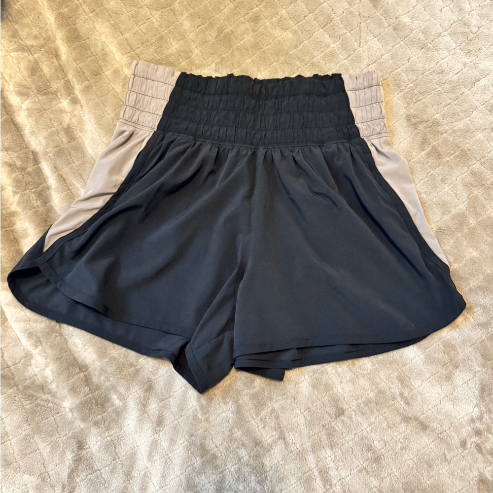 Abercrombie & Fitch Black and Gray Athletic Shorts